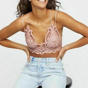 Free People Fp One Adella Bralette Lace Ballet Bra Top M